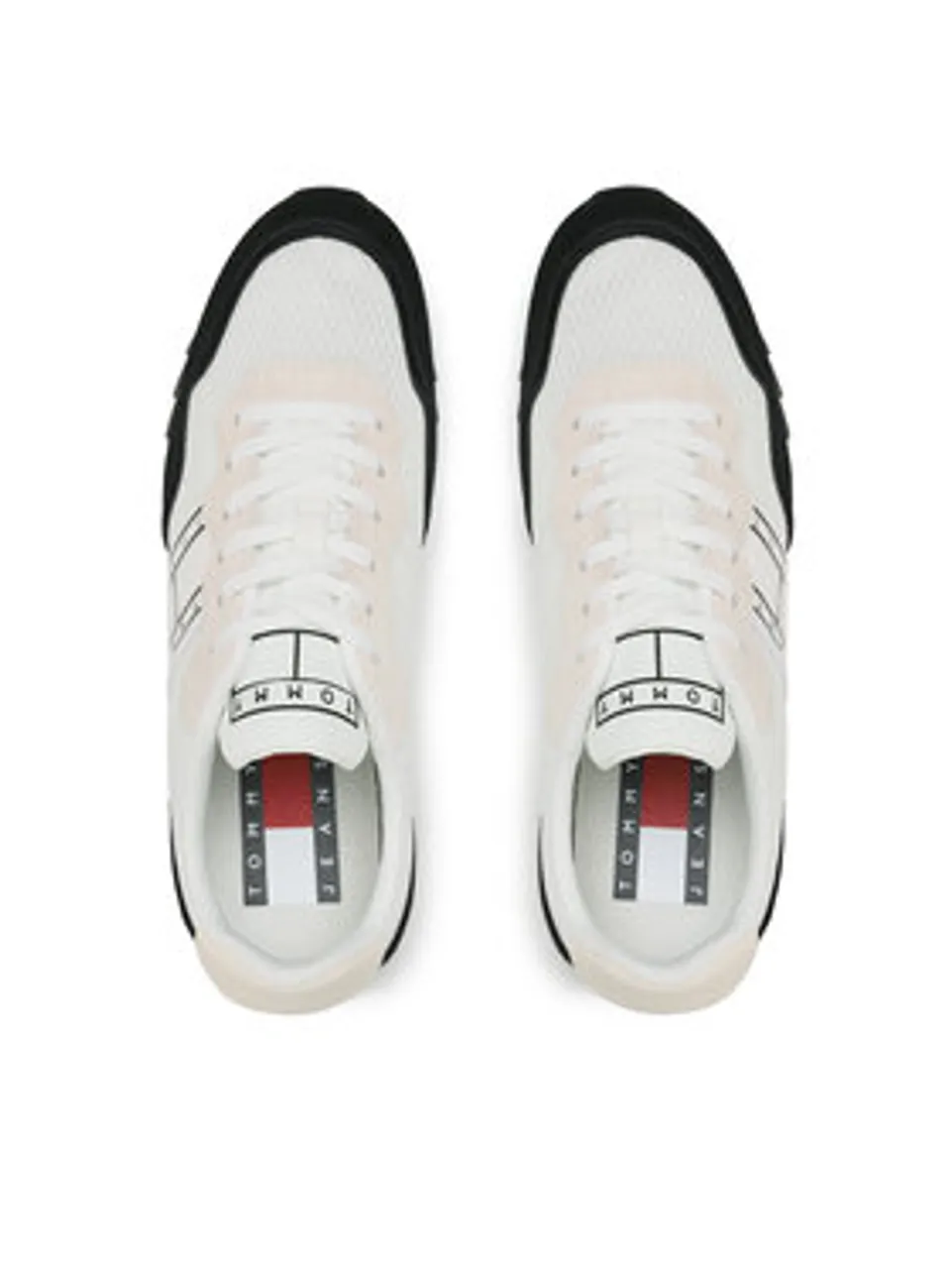 Tommy Jeans Sneakers Runner Mix Material EM0EM01167 Schwarz