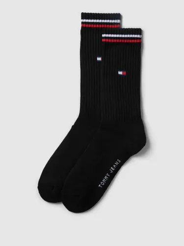 Tommy Jeans Socken mit Label- und Logo-Print Modell 'Iconic' im 2er-Pack in Black