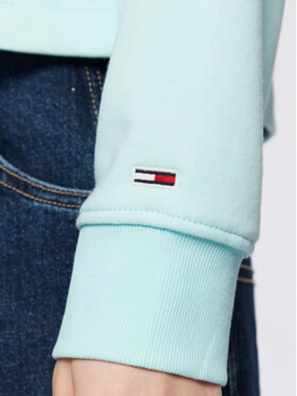 Tommy Jeans Sweatshirt Essential Logo DW0DW14852 Blau Relaxed Fit