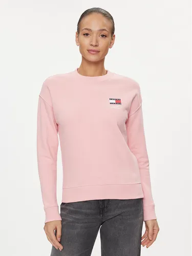 Tommy Jeans Sweatshirt Graphic Flag DW0DW17328 Rosa Boxy Fit