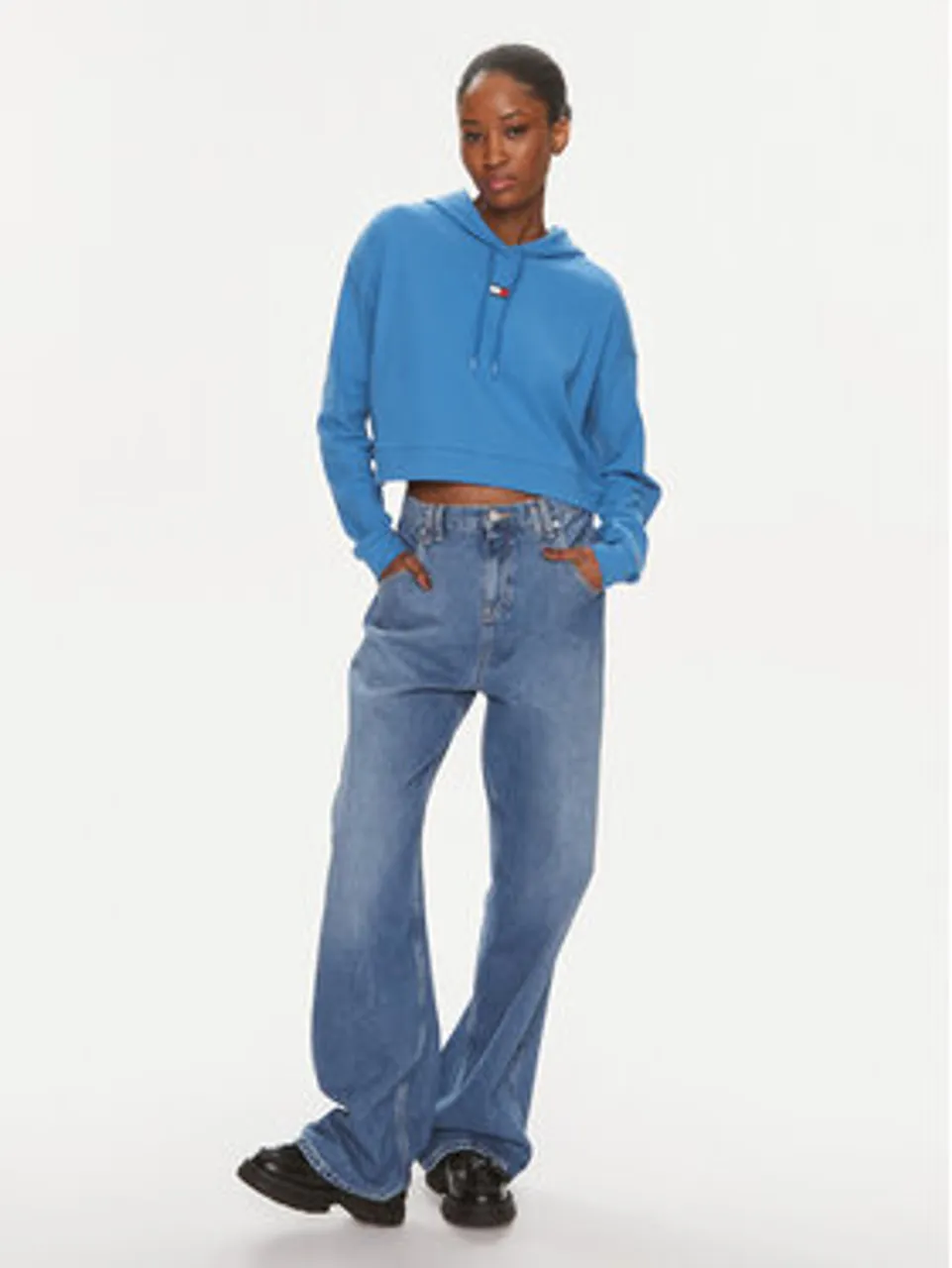 Tommy Jeans Sweatshirt Herritage UW0UW05153 Blau Regular Fit