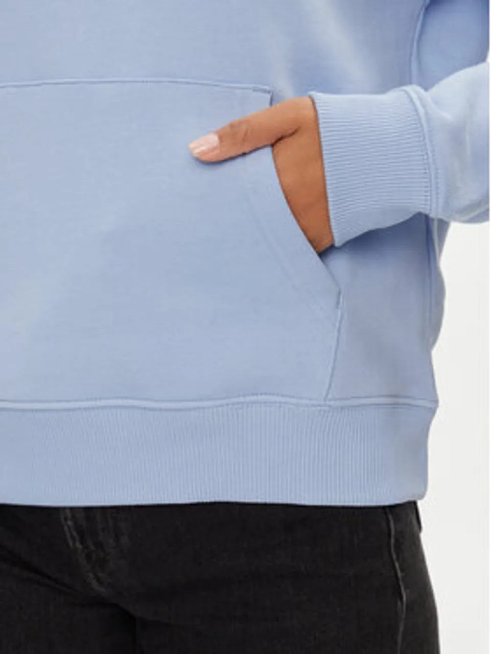 Tommy Jeans Sweatshirt Logo Drawcord DW0DW17794 Blau Boxy Fit