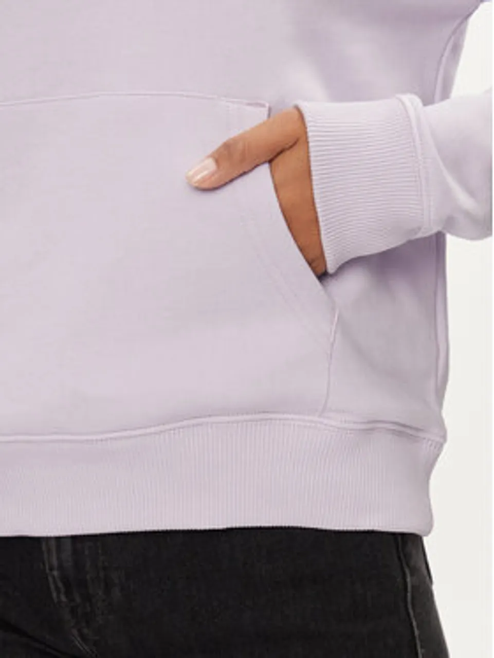 Tommy Jeans Sweatshirt Logo Drawcord DW0DW17794 Violett Boxy Fit