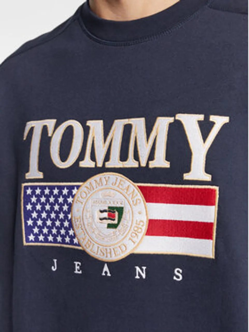 Tommy Jeans Sweatshirt Luxe DM0DM15717 Dunkelblau Regular Fit