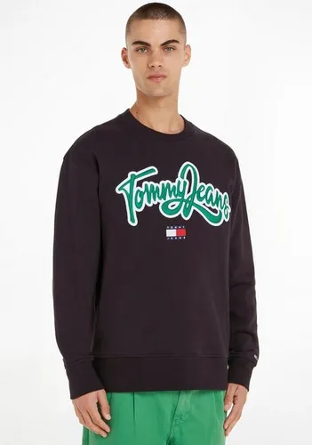 Tommy Jeans Sweatshirt TJM RLX COLLEGE POP TEXT CREW mit großem Logoschriftzug auf der Vorderseite