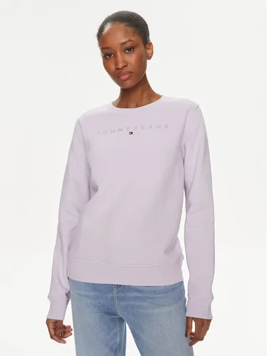 Tommy Jeans Sweatshirt Tonal Linear DW0DW17793 Violett Regular Fit