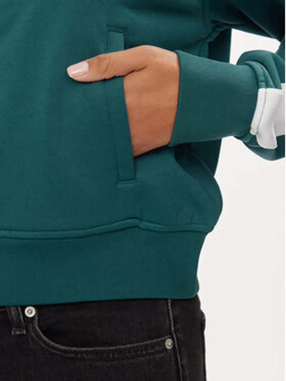 Tommy Jeans Sweatshirt Varsity DW0DW17783 Grün Regular Fit