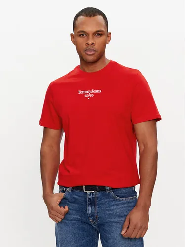 Tommy Jeans T-Shirt 85 Entry DM0DM18569 Rot Regular Fit