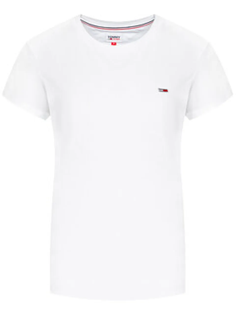 Tommy Jeans T-Shirt C Neck DW0DW09198 Weiß Regular Fit