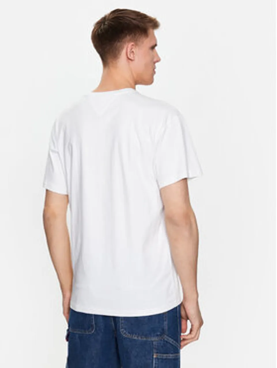 Tommy Jeans T-Shirt DM0DM16407 Weiß Relaxed Fit