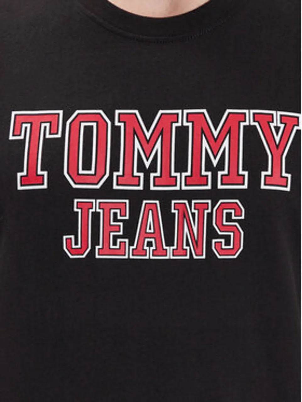 Tommy Jeans T-Shirt Essential DM0DM16405 Schwarz Regular Fit