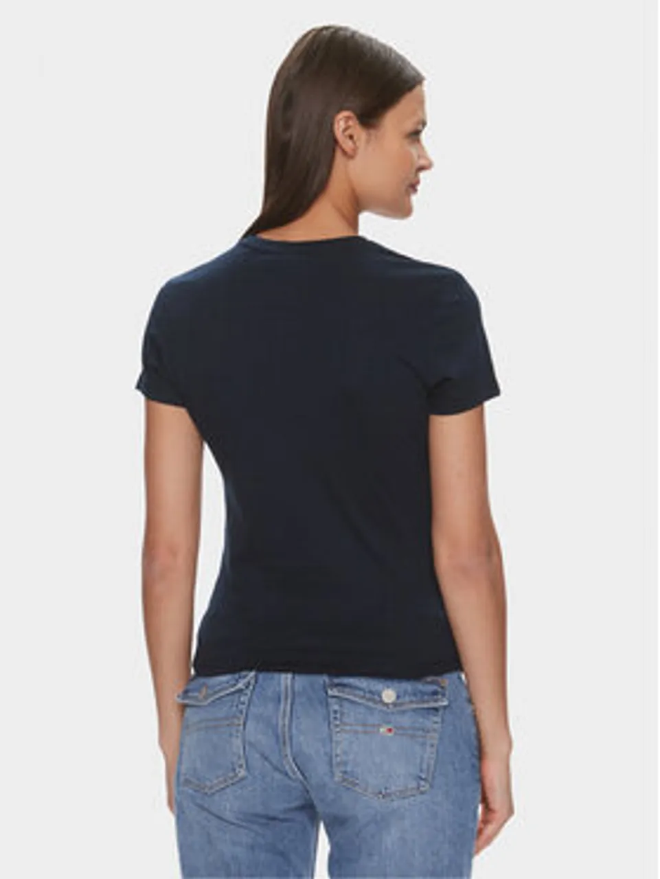 Tommy Jeans T-Shirt Essential DW0DW17839 Dunkelblau Slim Fit