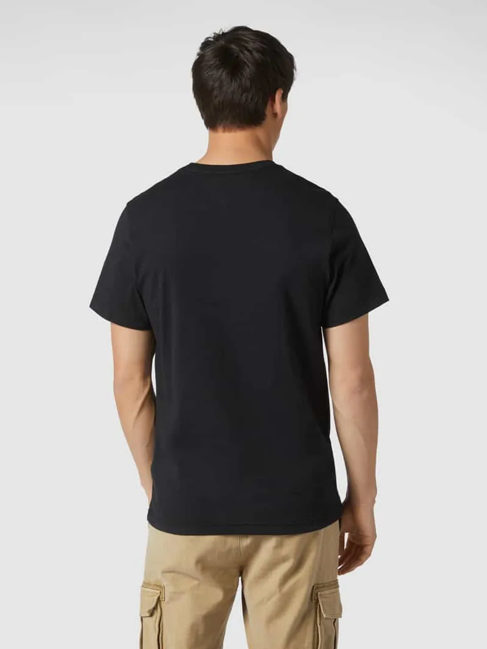 Tommy Jeans T-Shirt in Melange-Optik in Black