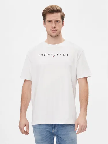 Tommy Jeans T-Shirt Tjm Reg Linear Logo Tee Ext DM0DM17993 Weiß Regular Fit