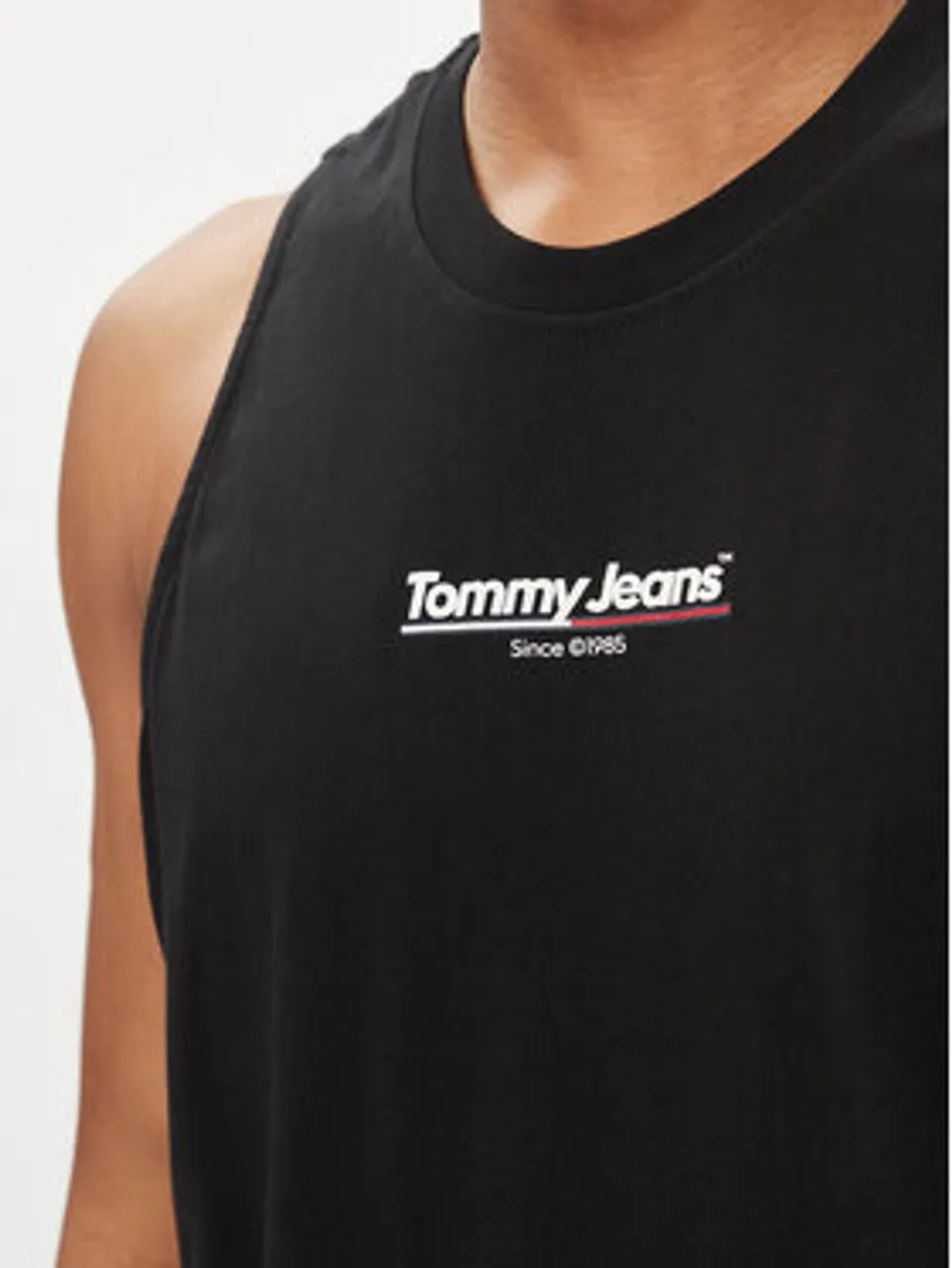 Tommy Jeans Tank-Top Flag DM0DM18589 Schwarz Regular Fit