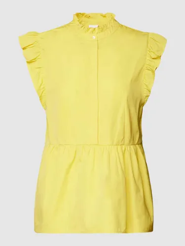 tonno & panna Blusenshirt mit Rüschenkragen Modell 'Linja' in Gelb