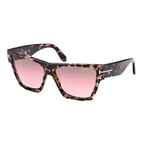 Tortoise Brown Pink Shaded Sonnenbrille Tom Ford