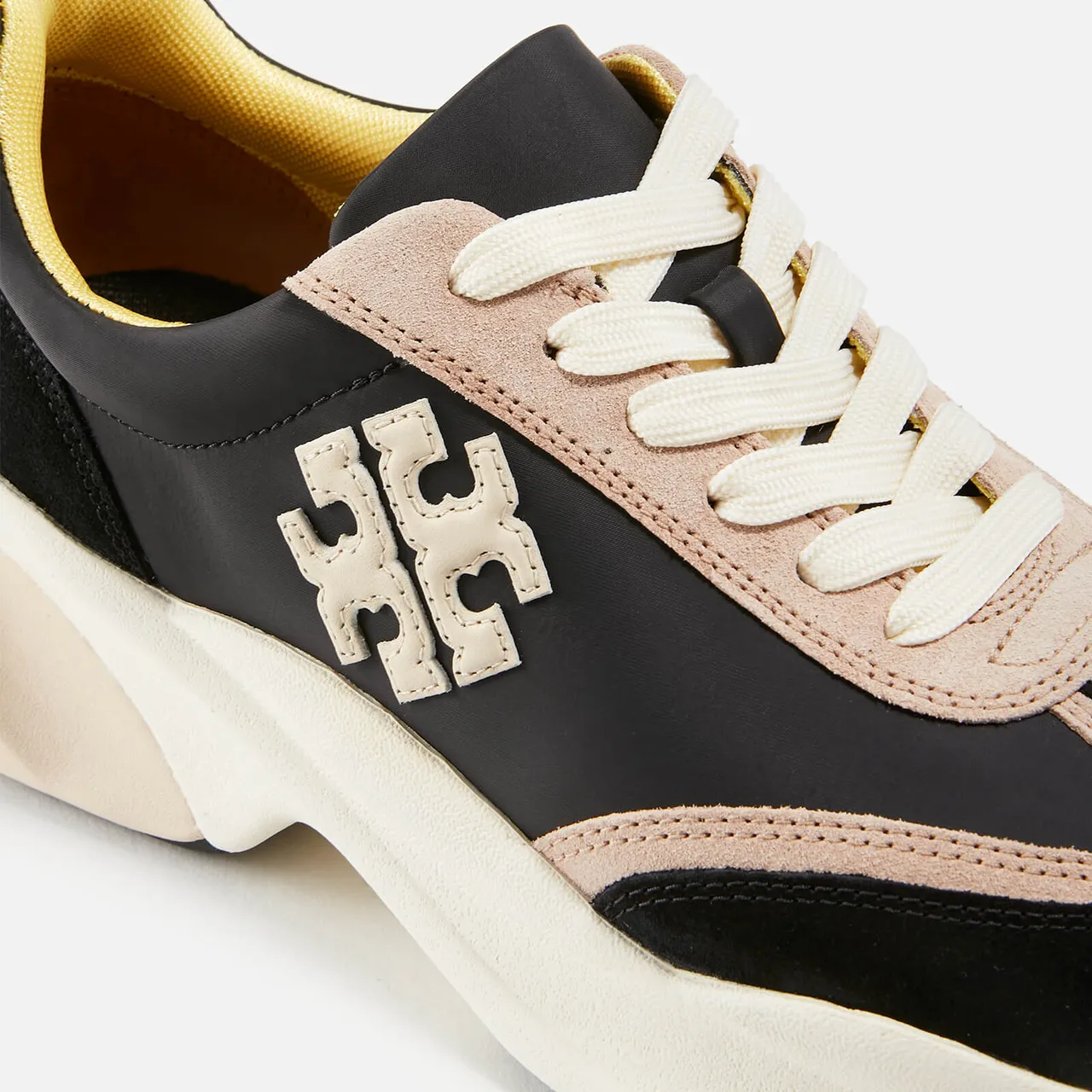 Tory Burch Good Luck Nylon and Suede Running-Style Trainers