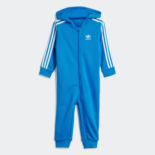 Trainingsanzug ADIDAS ORIGINALS "ONESIE" Gr. 80, blau (bluebird) Kinder Sportanzüge Jogginganzüge