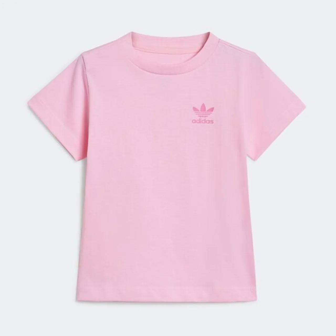 Trainingsanzug ADIDAS ORIGINALS "SHORT TEE SET" Gr. 62, pink (trupnk) Kinder Sportanzüge Jogginganzüge