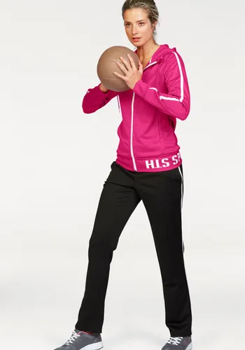 Trainingsanzug H.I.S Gr. 36, pink (pink (trainingsanzug aus nachhaltigem material)) Damen Sportanzüge H.I.S