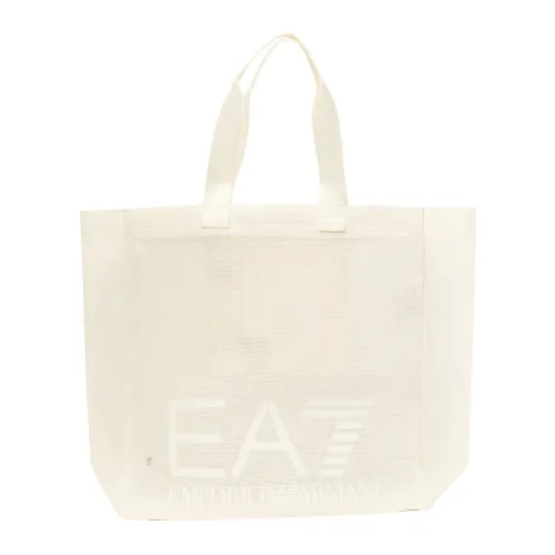 Transparente PVC Strandtasche Weiß Emporio Armani EA7