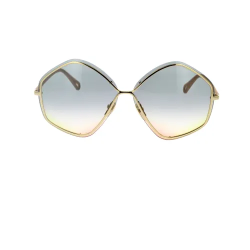 Trendige pentagonale Sonnenbrille mit farbigen Gläsern Chloé