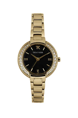 Trendy Kiss Damen Analog Quarz Uhr mit Edelstahl Armband