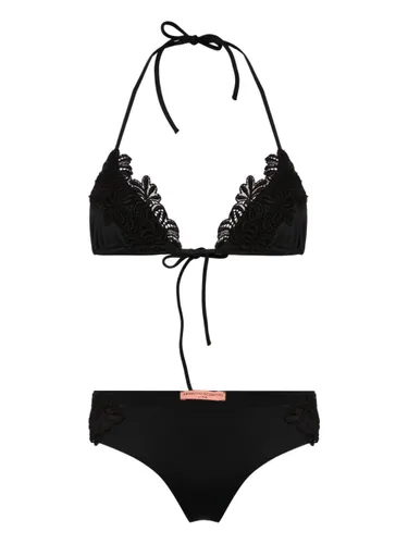 Triangel-Bikini mit Blumen-Häkeldesign
