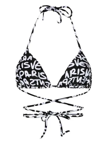 Triangel-Bikini mit Logo-Print