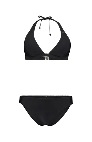 Triangel-Bikini O'NEILL "ESSENTIALS MARIA CRUZ BIKINI SET" Gr. 42, Cup D, schwarz (black out) Damen Bikini-Sets Ocean Blue