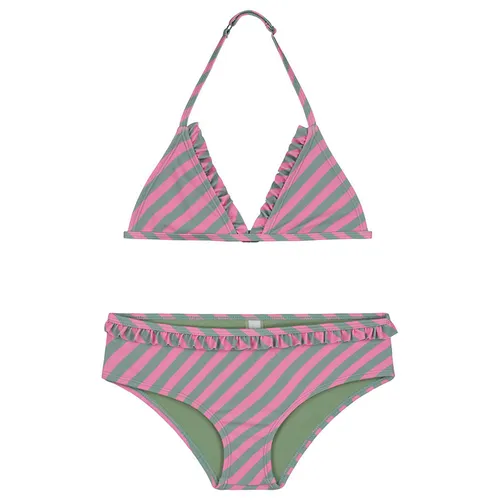 Triangle-Bikini CANDY STRIPE in azalea pink