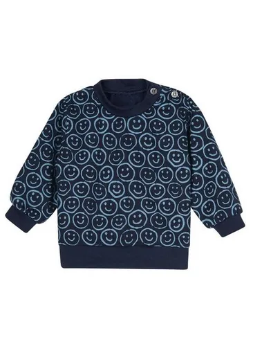 Trigema Sweatshirt TRIGEMA Sweatshirt mit fröhlichem Smiley-Muster