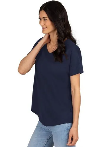 Trigema T-Shirt TRIGEMA Oversize T-Shirt mit V-Ausschnitt (1-tlg)