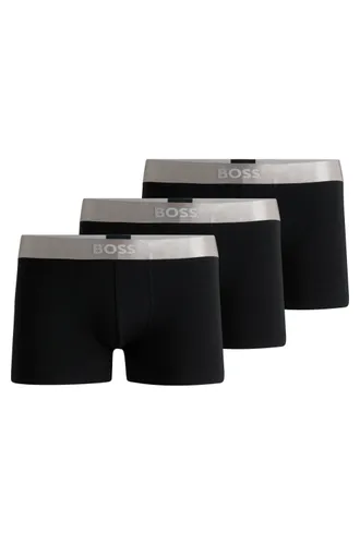 Trunk BOSS "Trunk 3P Metallic" Gr. L (52), schwarz (black001) Herren Unterhosen mit elastischem Bund