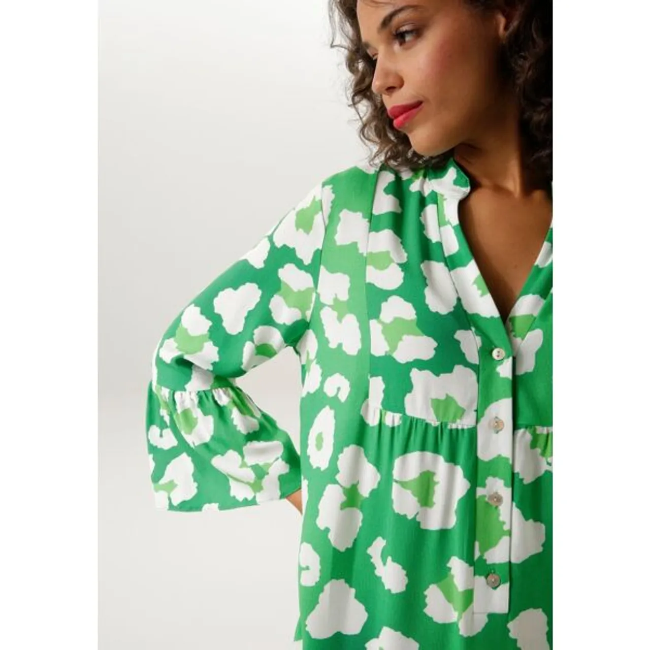 Tunikakleid ANISTON CASUAL Gr. 40, N-Gr, grün (grün, smaragd, weiß, hellgrün) Damen Kleider Sommerkleider Bestseller