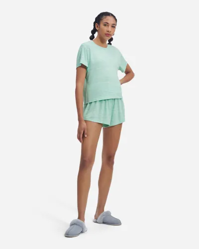 UGG® Aniyah Set mit Top und Shorts für Damen in Clear Green Multi Heather