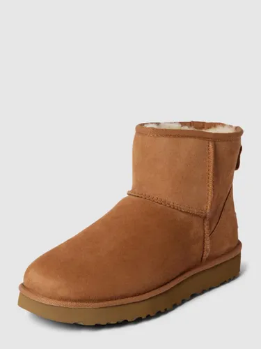 UGG Boots aus Leder mit Label-Patch Modell 'CLASSIC MINI' in Camel