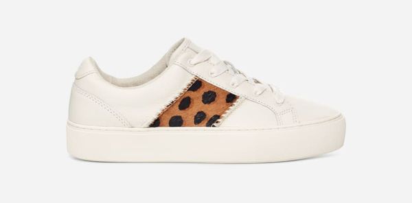 UGG Dinale Cheetah Print Sneaker in White, Größe 37.5