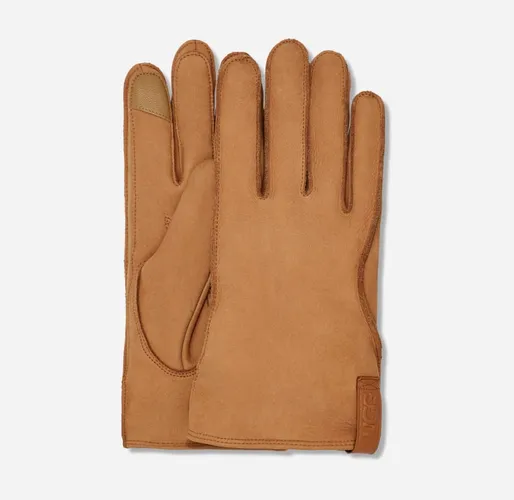 UGG® Handschuhe aus Leder mit Muschel-Logo für Herren in Brown