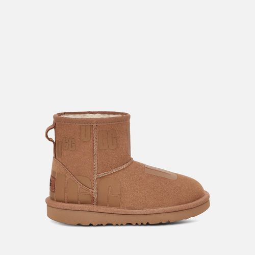 UGG Kids' Classic Mini Scatter Graphic Suede and Wool-Blend Boots - UK 13 Kids