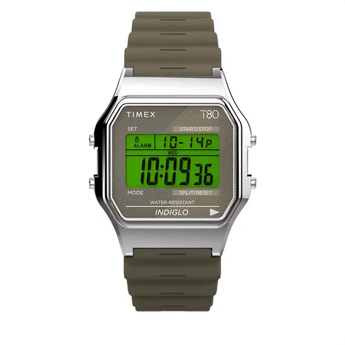 Uhr Timex T80 TW2V41100 Khaki/Silver