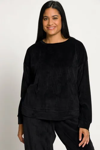 Ulla Popken Sweatjacke Homewear-Sweatshirt Oversized Rundhals Langarm