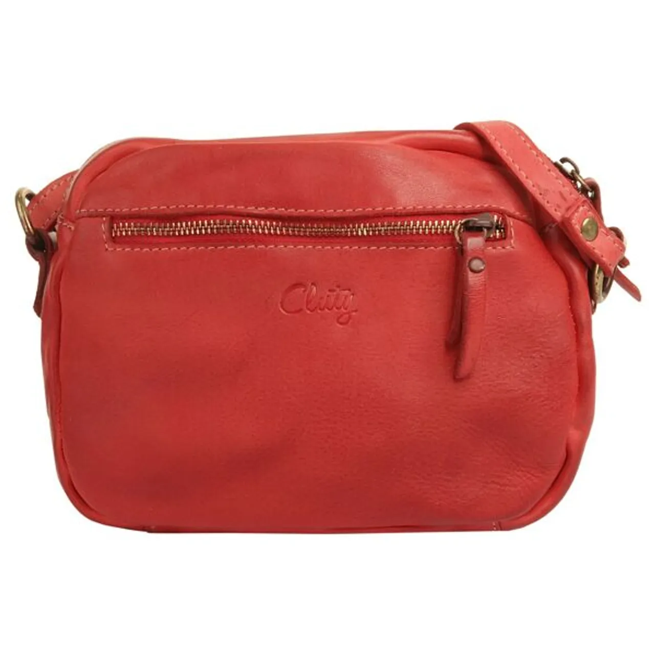Umhängetasche CLUTY Gr. B/H/T: 20 cm x 17 cm x 3 cm onesize, rot Damen Taschen Handtaschen