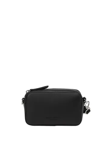 Umhängetasche MARC O'POLO "aus einer Lederalternative aus recyceltem Polyester" Gr. B/H/T: 18 cm x 11 cm x 5 cm, schwarz Damen Taschen Handtaschen