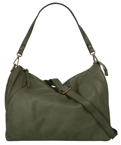 Umhängetasche SAMANTHA LOOK Gr. B/H/T: 32 cm x 25 cm x 14 cm onesize, grün (dunkelgrün) Damen Taschen Handtaschen