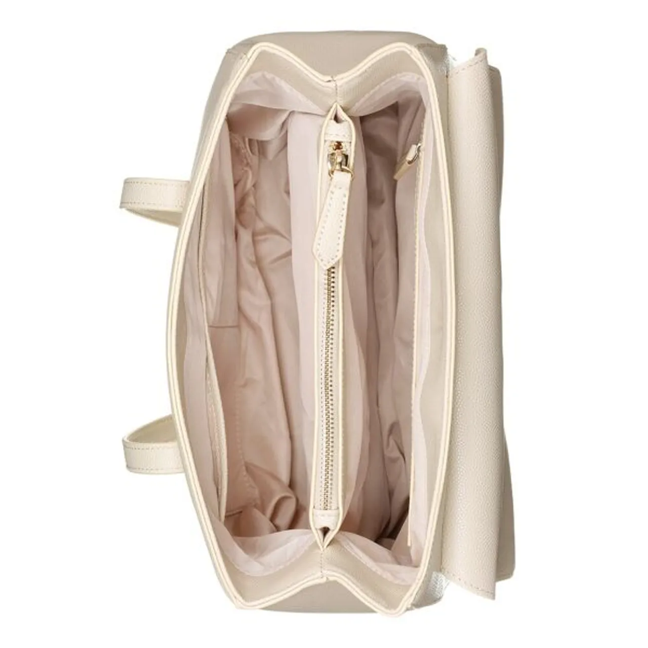 Umhängetasche VALENTINO BAGS "DIVINA" Gr. B/H: 23 cm x 15 cm, beige (ecru) Damen Taschen Handtaschen Handtasche Tasche Henkeltasche