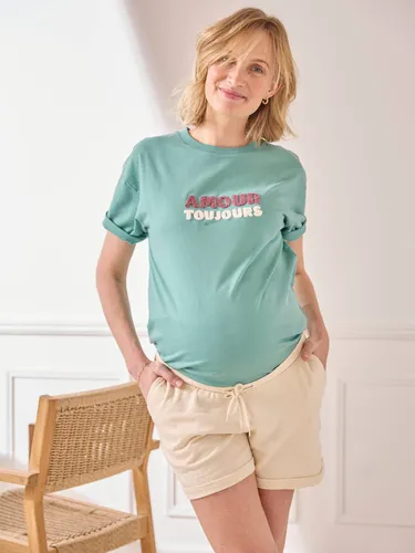 Umstands-T-Shirt mit Schriftzug Bio-Baumwolle