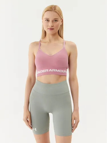 Under Armour Sport-BH Ua Seamless Low Long Bra 1357719 Rosa Compression Fit