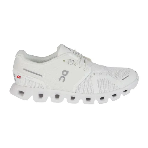 Ungefärbt Weiß Cloud 5 Sneakers On Running